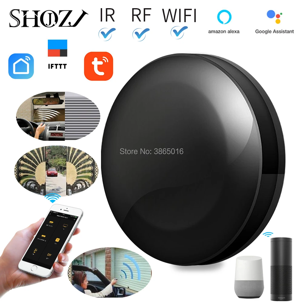 Беспроводной пульт дистанционного управления Wi Fi + IR RF совместимый с Alexa и Google Home