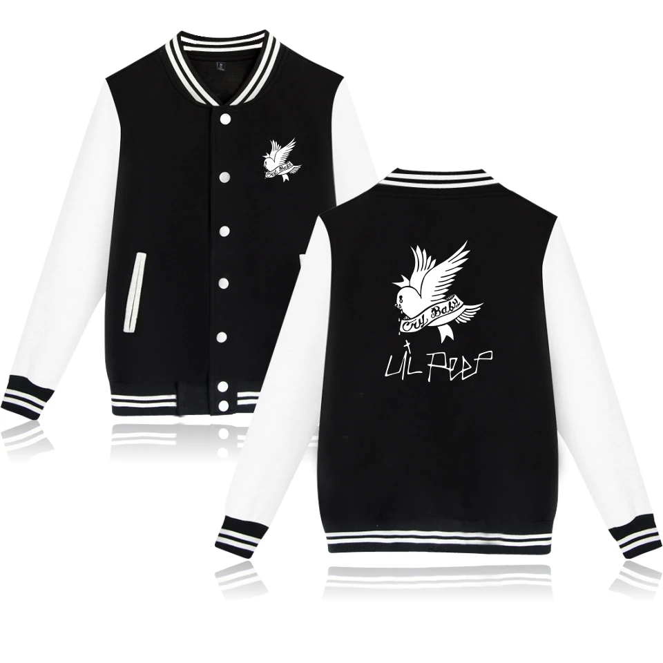 

Lil Peep Jackets Winter Men Casual Fashion New European Style Jacket Coat Hipster College Streetwear Baseball Jacket Lil Peep