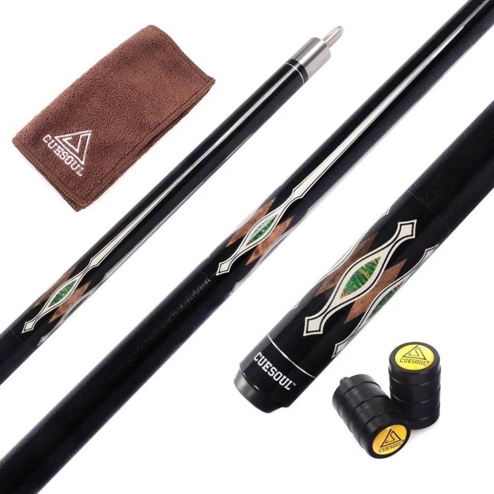 

Cuesoul CSBK003 Special Price 58 inch Canadian Maple Wood 1/2 Jointed Pool Cue Stick Billiard Cue with 13mm Cue Tips