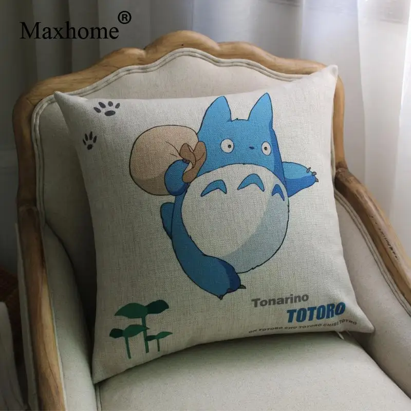 Japan Style CartoonTotoro Printed Pillowcase Cute Cushion Decorative Pillows Home Pillow Deco