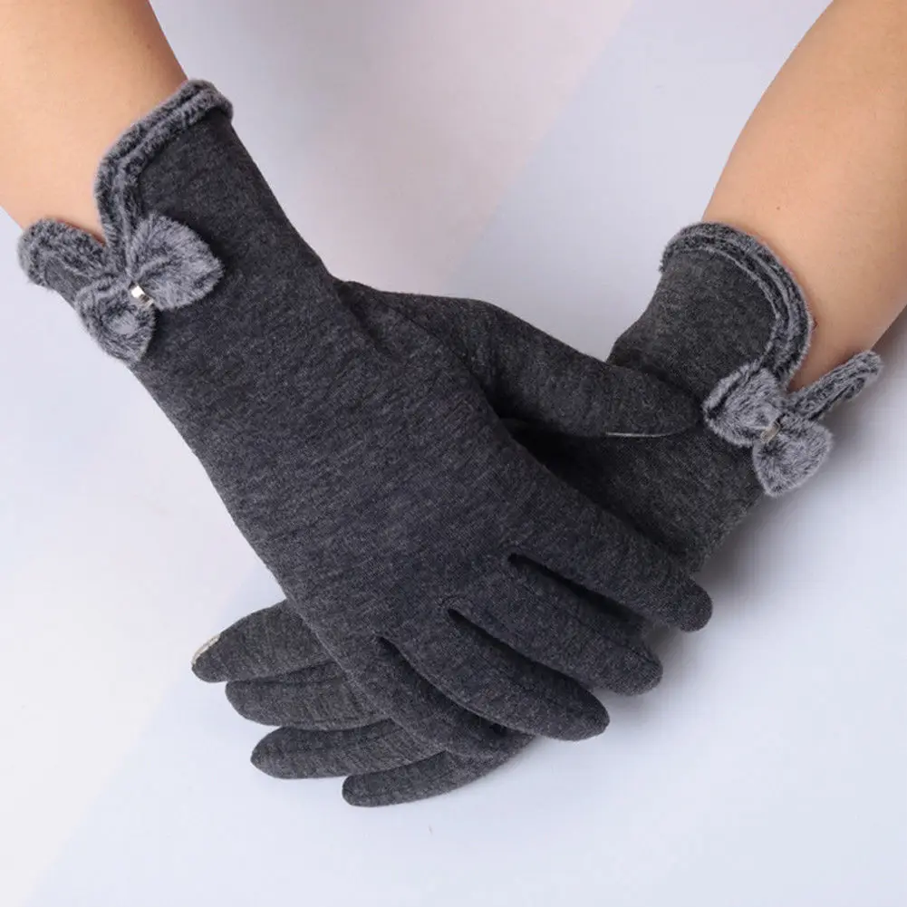 Зимний теплый толстый кашемировый женский свитер, Сенсорный экран флисовые перчатки для Для женщин теплая Термальность подкладка перчатки для стрельбы из лука