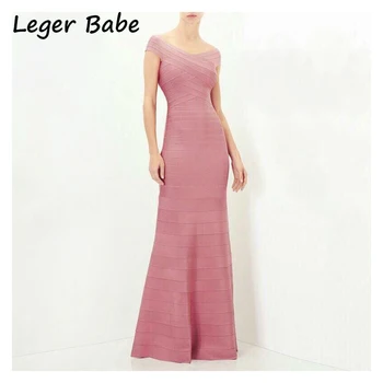 

Elegant Bandage Dress Bodycon Women Sexy Off Shoulder Cocktail Party Dresses Black Pink Club Wear Knitted Vestidos