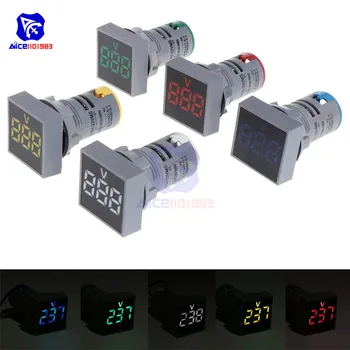 

Mini LED Digital Voltmeter 5 Color Available AC 20-500V 22MM Square Panel Voltage Meter Indicator Display