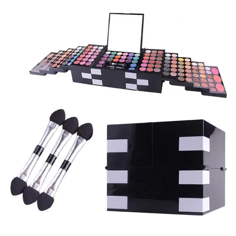 142 цветов косметическая коробка Тени для век Палитра матовые блестящие тени для макияжа Набор коробка палитра