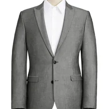 HCF by Air Мужская 1 шт 2 кнопки плоский воротник Тощий Шарм модная одежда с новыми стильными мужские костюмы пиджак светильник серый