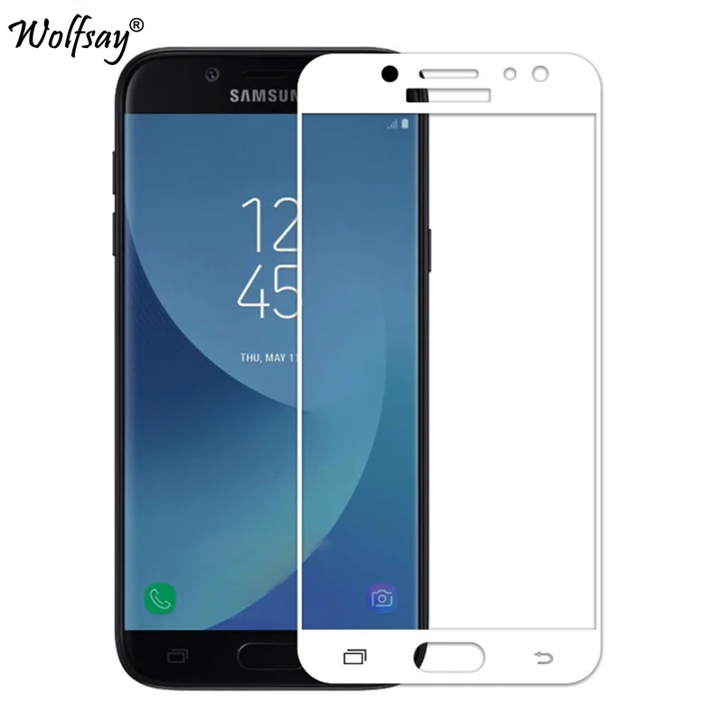 2pcs Full Cover Glass For Samsung Galaxy J7 2017 J730 Screen Protector
