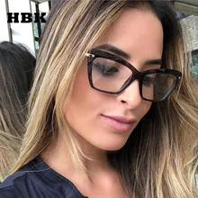 HBK женские модные квадратные очки Рамка трендовые стили мужские женские брендовые дизайнерские оптические очки компьютерные очки