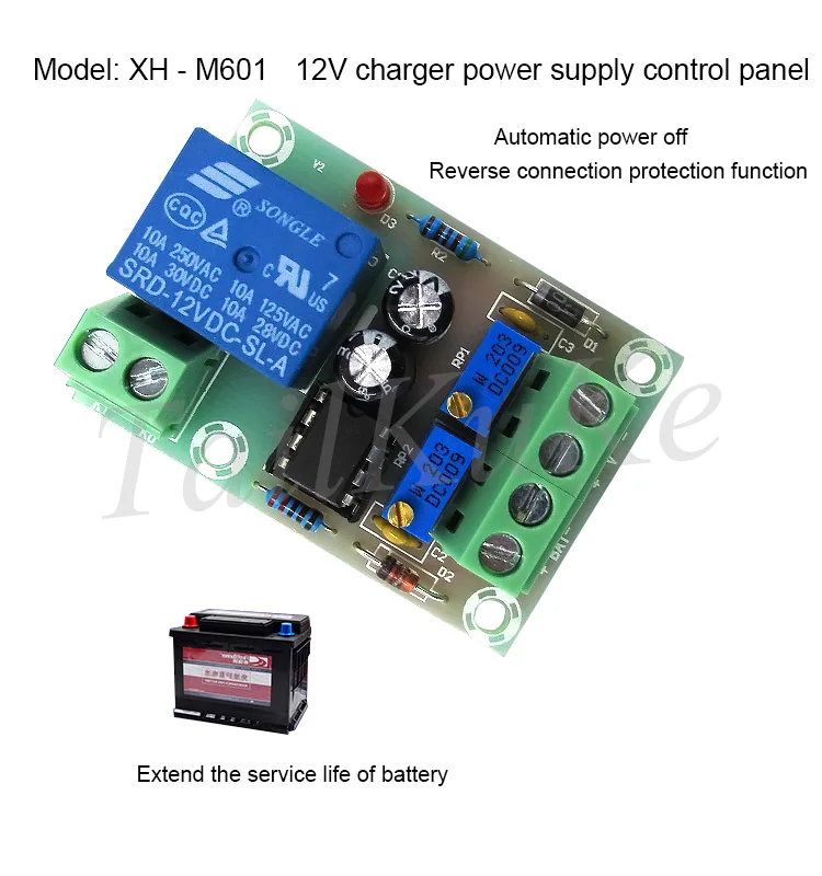 XH-M601 контроль зарядки аккумулятора 12V интеллектуальное зарядное устройство Панель управления питанием автоматическая зарядка