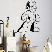 2018 pegatinas de pared Mega Man etiqueta de la pared Video juego superhéroe vinilo pegatina Retro hogar Interior niños habitación decoración X040