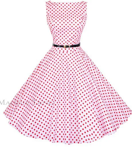 Maggie Tang 50s VTG Pinup Polka Dots Rockabilly Costum Party Swing Dress S-512 