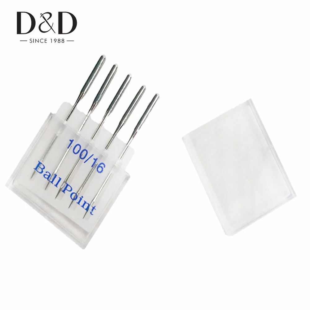 

5 pcs High Quality Sewing Machine Needles Universal Jeans&General Fabric Pins Apparel Sewing Fabric Tools 100/16