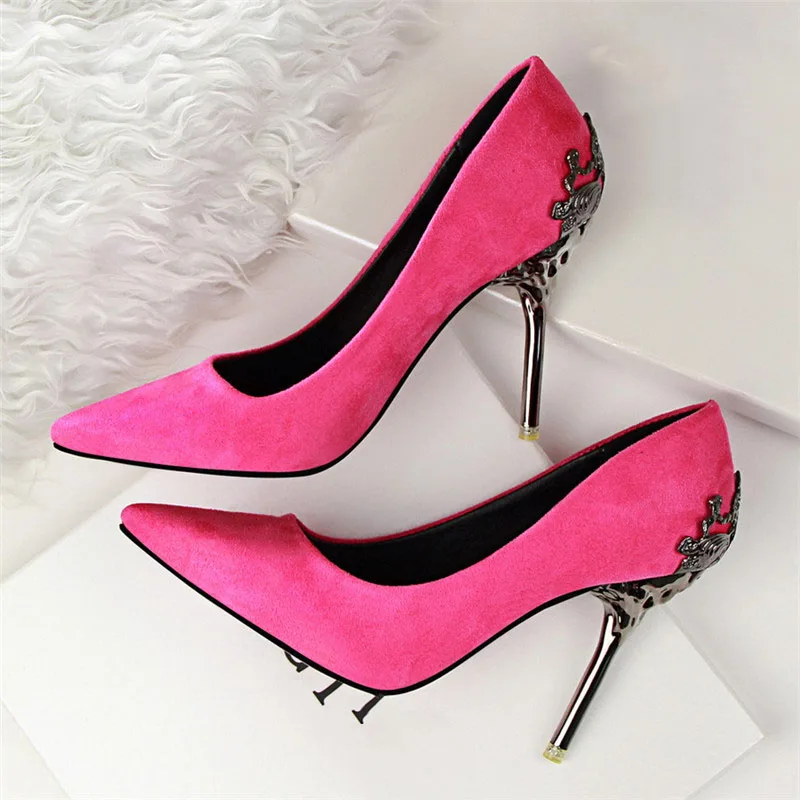 red silver high heels  (10)