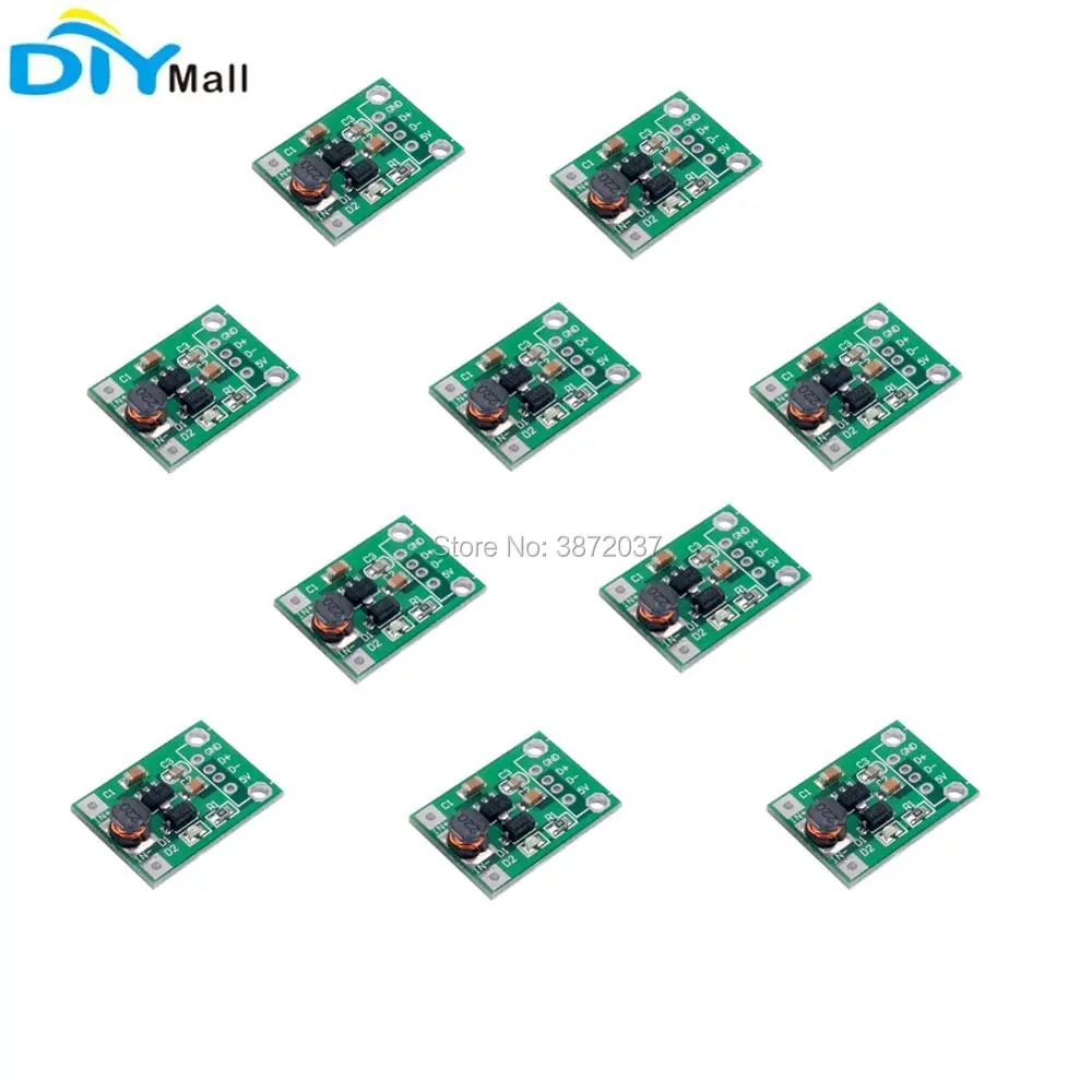 

10pcs/lot DC-DC 1-5V to 5V 500mA Step Up Boost Module Converter Board for Arduino