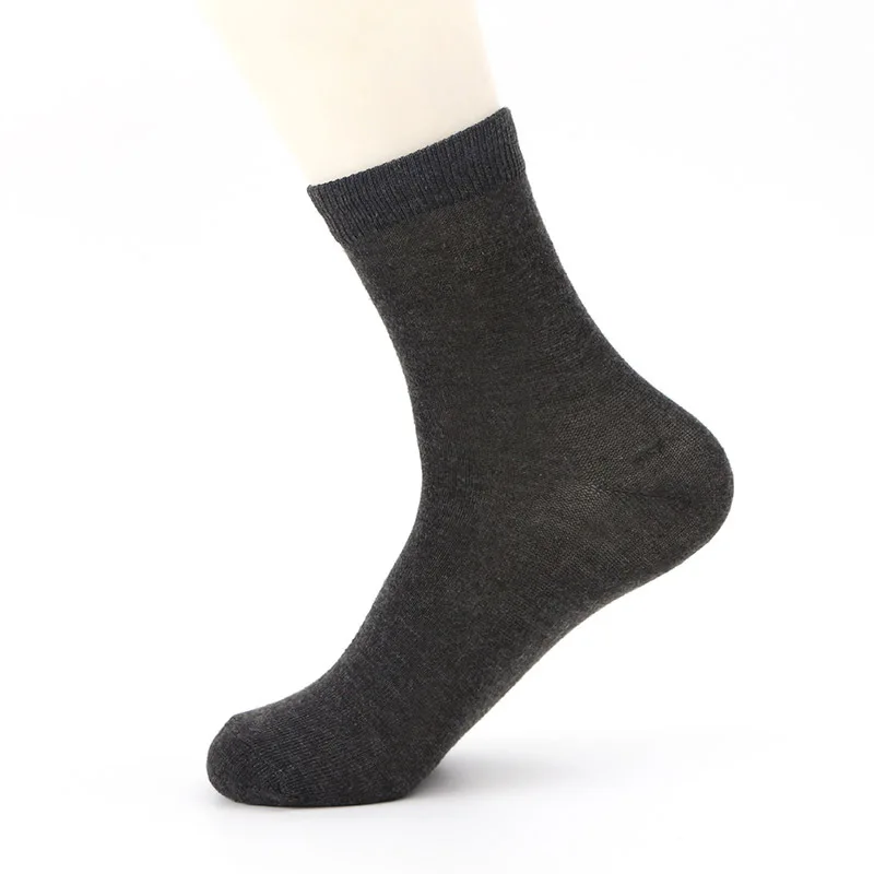 1 пара бизнес мужские носки harajuku calcetines hombre простой классический носок мужские дышащие одноцветные хлопковые носки - Цвет: dark gray