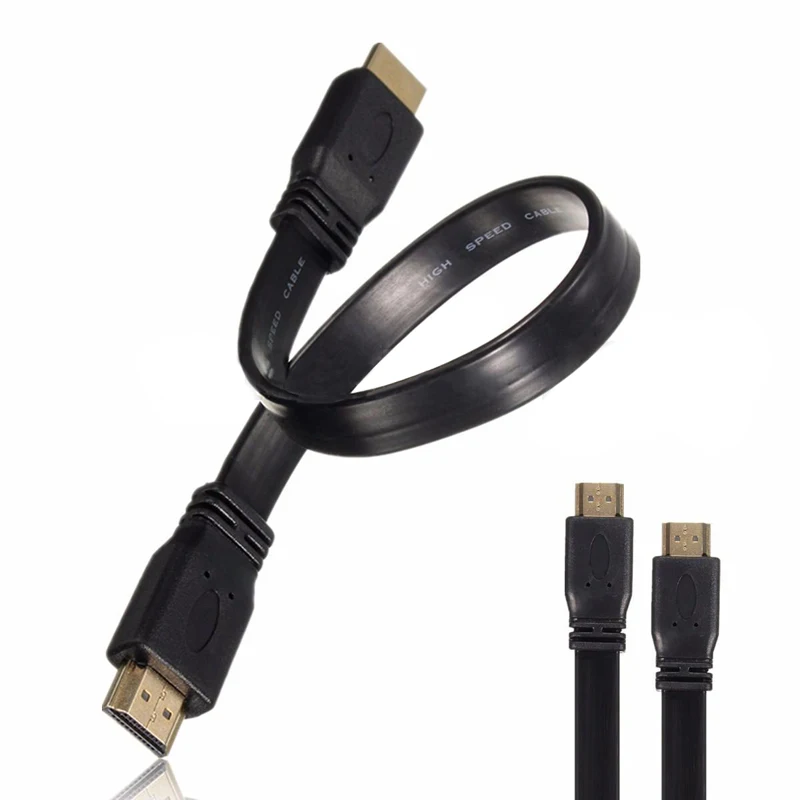 Высокоскоростной HDMI кабель Full HD короткий HDMI штекер плоский кабель Шнур широко используемое выходное устройство для аудио-видео HD tv PS3