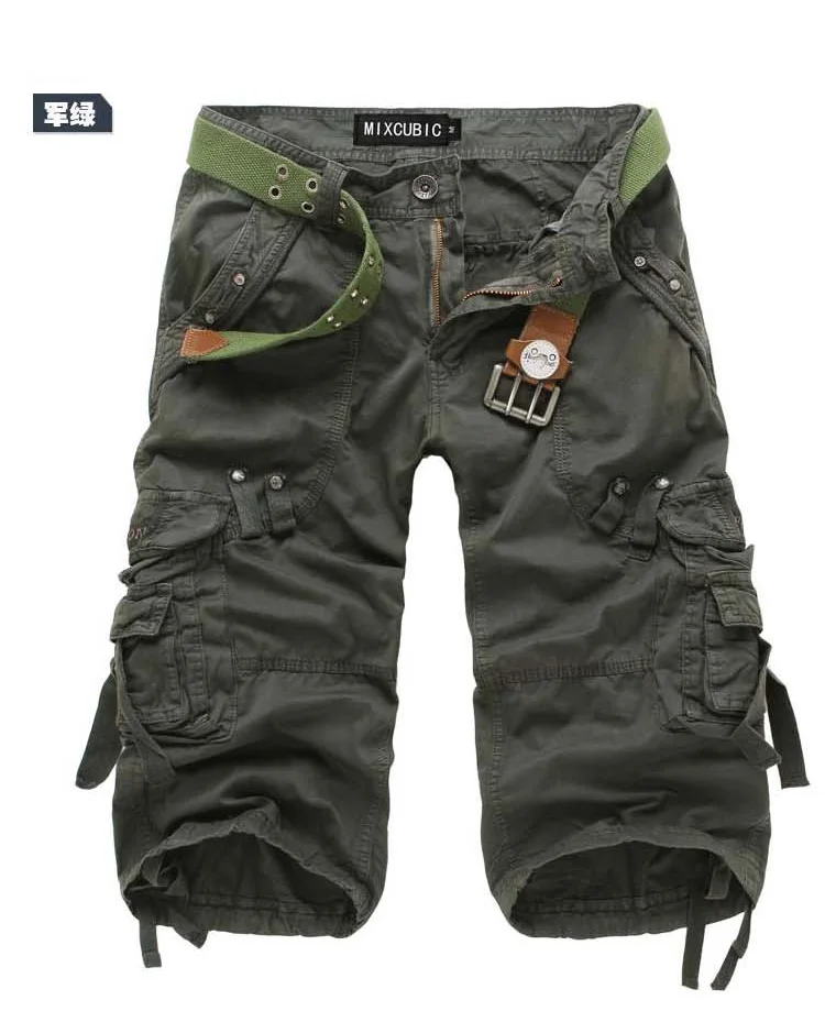 Новое поступление Мужские Модные Военные Брюки карго мужские свободные мульти-комбинезоны с карманами наружные повседневные короткие брюки