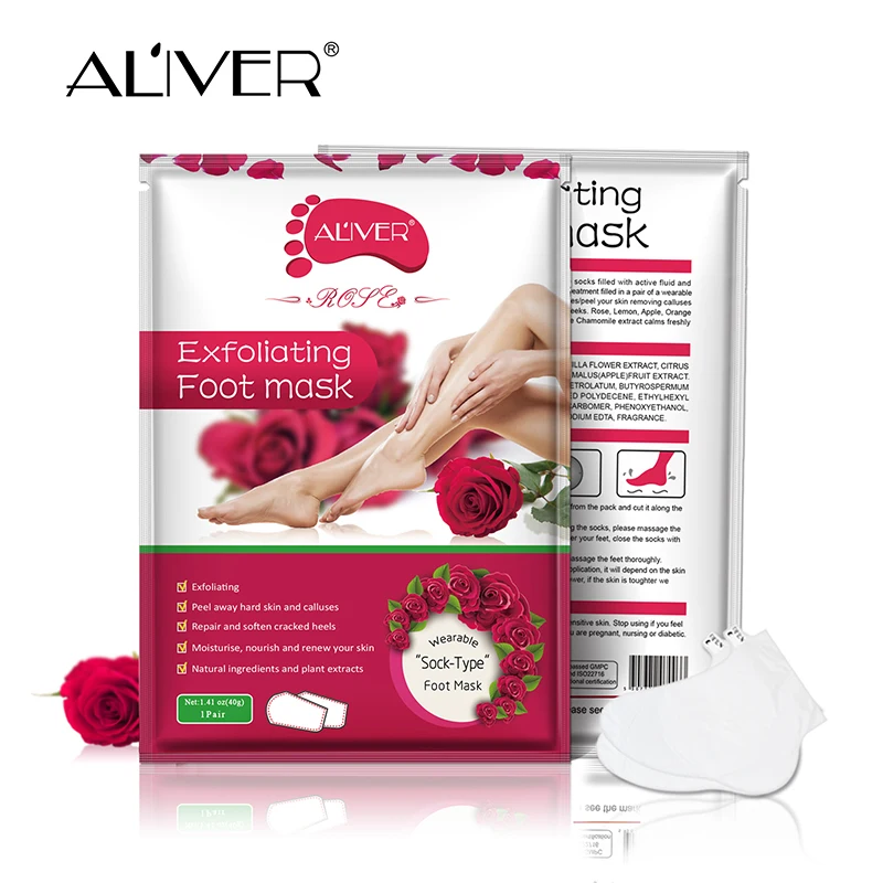 

ALIVER Exfoliating Foot/Feet Mask Foot Care Pedicure Socks Feet Peeling Feet Mask Foot Care Socks For Pedicure Sosu Baby Feet