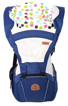 Акция! Рюкзаки Классический популярных носителей ребенка/Топ ребенка слинг малышей обернуть Райдер младенцев рюкзак/Детские подтяжки - Цвет: Синий