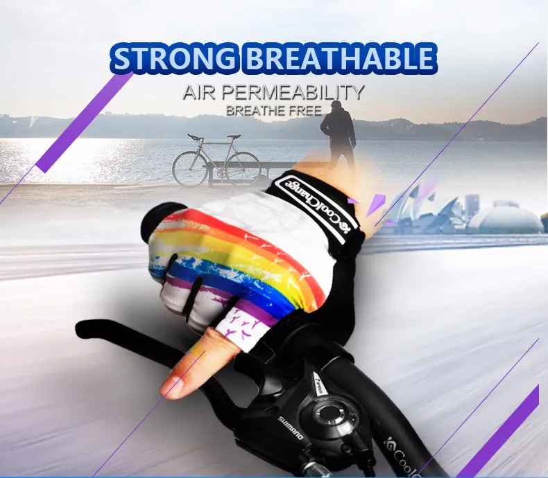 CoolChange перчатки для велоспорта, мужские женские летние велосипедные спортивные перчатки, дышащие нейлоновые перчатки для горного велосипеда