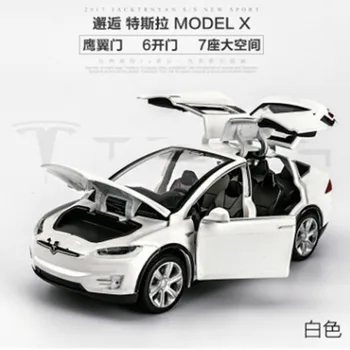 

1:32 Alloy Tesla MODELX90 Metal Toy Car Bring Back Power Flash Children's Racing Car Music Boys Gift