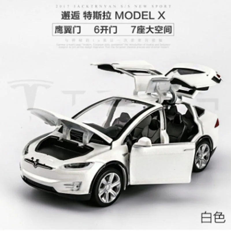 1:32 Tesla MODELX90 Металлический Игрушечный Автомобиль возврат энергии вспышка детский