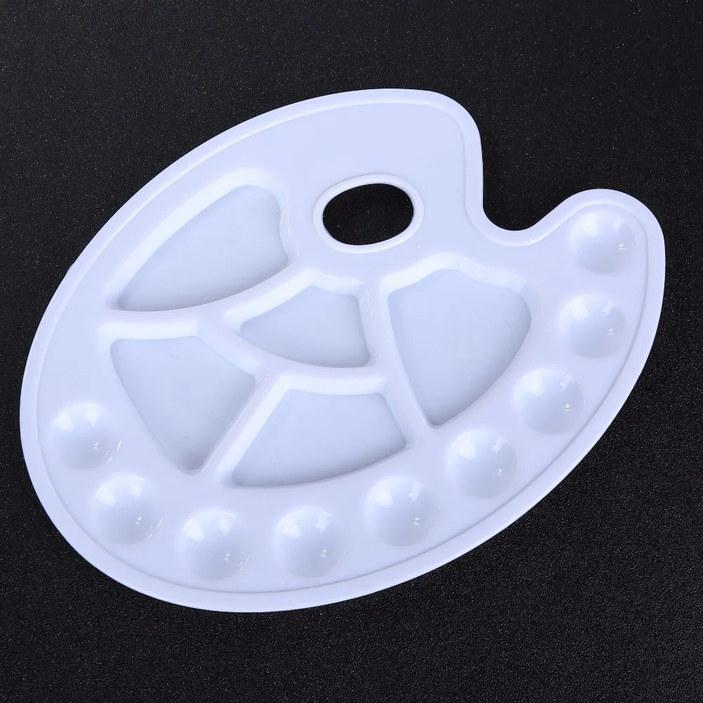 

1Pcs White Color Thicken Clay Tools Palette DIY Art Manual Handmade Colorful Plastic Drawing Hand-painted Fins Palette Children'