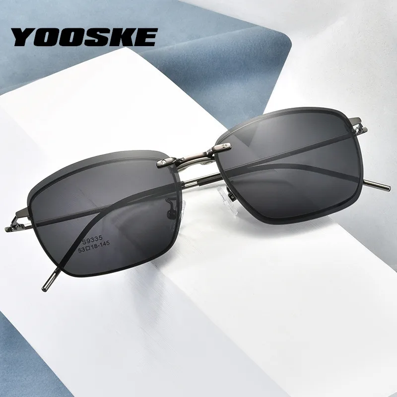 Ceny YOOSKE spolaryzowane okulary mężczyźni kobiety magnetyzm klip na okulary optyczne okulary korekcyjne ramy metalowe okulary