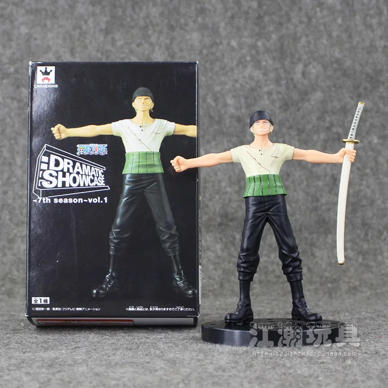 

One Piece Action Figures Zoro Dramatic Showcase Model PVC Toy Roronoa Zoro Japanese Anime Figure Toy 15cm S102