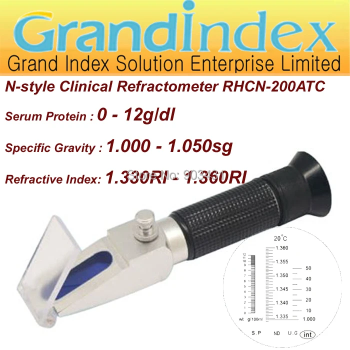 New style Clinical Refractometer RHCN 200ATC 6PCS/lotclinical