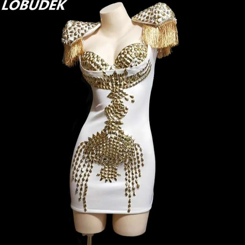 Sparkly Crystals Stones White Skinny Short Dress Women Singer Modern Concert Stage Costume Dancer Nightclub Sexy One Piece Dress Dresses Aliexpress
