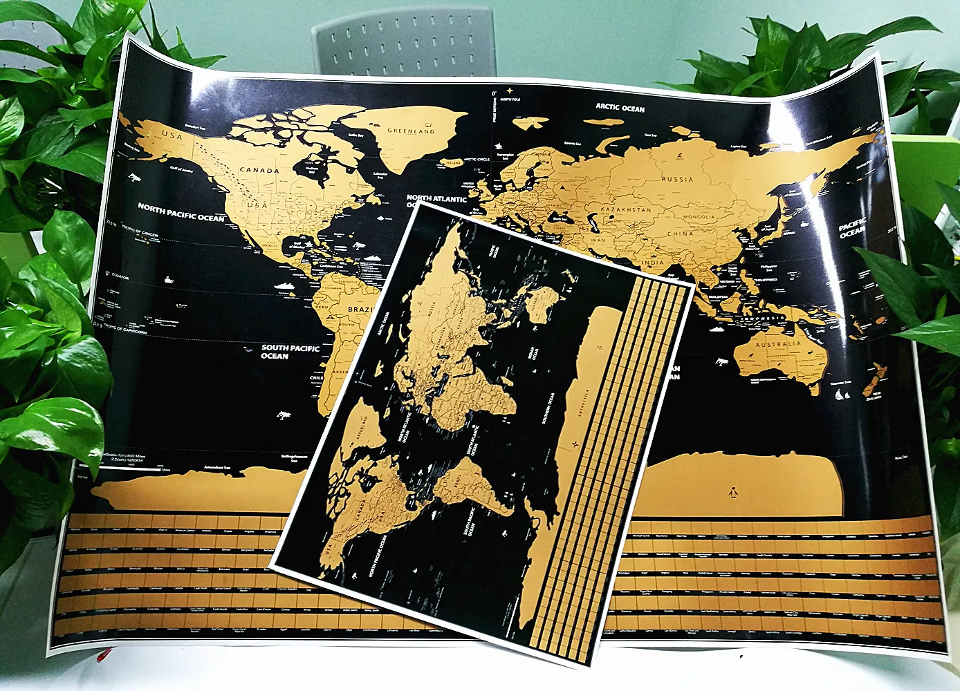 

World Scratch Off Map | PERFECT GIFT for any travel Personalized Gift 16.7" x 11.8" With Country Flag For Drop shipping