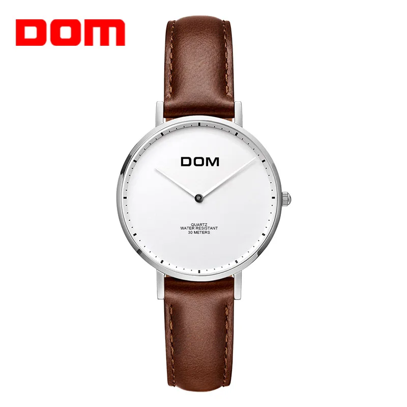 

DOM Women Watch Ultia Thin Leather Watches Women Top Brand Luxury Casual Clock Ladies Wrist Watch Lady Relogio Feminino G-36L