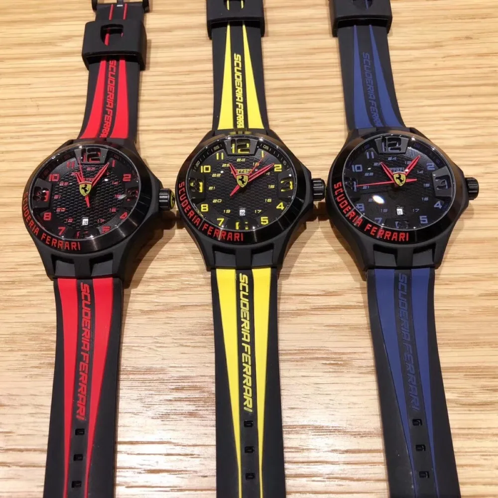 

SCUDERIA FERRARI Brands Trendy Casual Black Dial Cool Watch Men's Sports Fashion Wristwatch Waterproof Male Quartz Watch 4398557