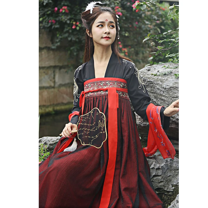 Китайский Hanfu для женщин древний народный танцевальный костюм сцены праздничный