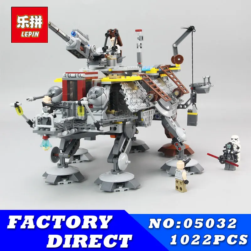 

LEPIN 05032 1022Pcs Star Set Wars Captain Rex's AT-TE Building Blocks Bricks Model Educational Toy for Children Compatible 75157