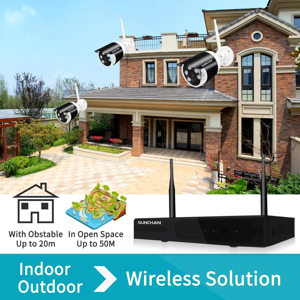 SUNCHAN Plug And Play 960P HD Открытый ИК Ночное Видение домашняя ip камера видеонаблюдения WIFI