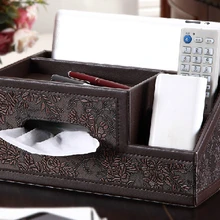 Модная искусственная кожа тканевая коробка персональная насосная бумажная коробка настольная коробка для хранения офисный стол пульт дистанционного управления коробка для хранения