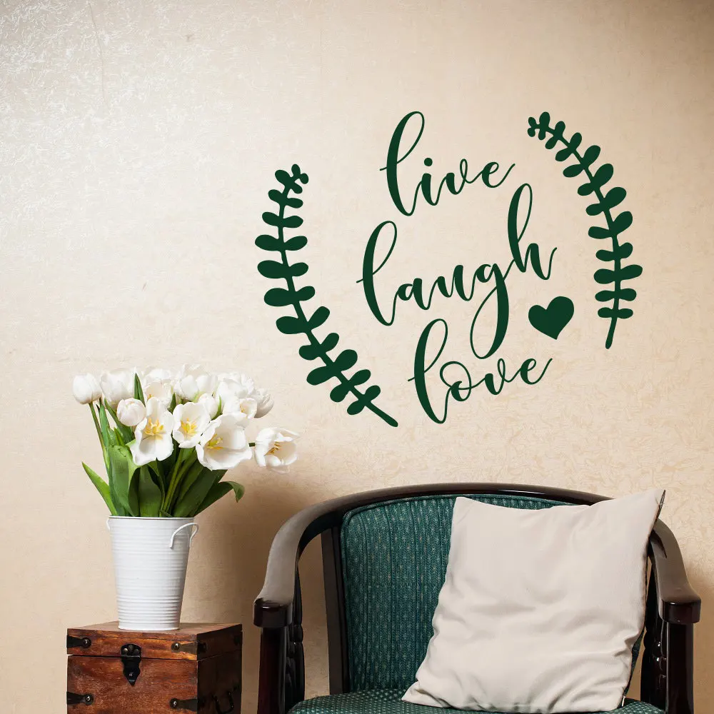 Buy Wall Decals Romantic Style Live Laugh Love Home