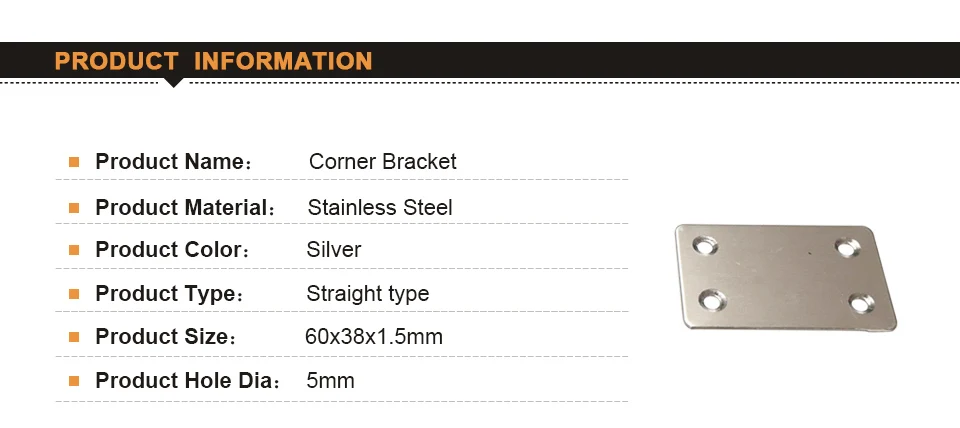 2 шт. Прямой Угловой кронштейн из нержавеющей стали 60x38x1,5 мм мебельный кронштейн для шкафа стол кровать ремонт угловой кронштейн мебели