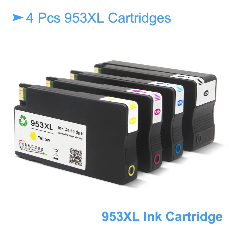 Ocbestjet для hp 953XL 953 XL переработанный чернильный картридж для hp Officejet Pro 7740 8210 8710 8715 8720 8725 8730 8740 E213 - Цвет: 4PC (BK C M Y)