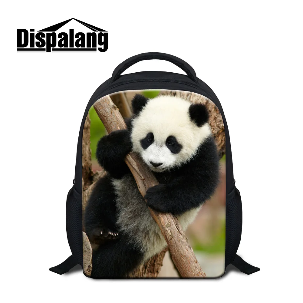 Dispalang 12 inch cartoon mochila cute girls panda print schoolbags