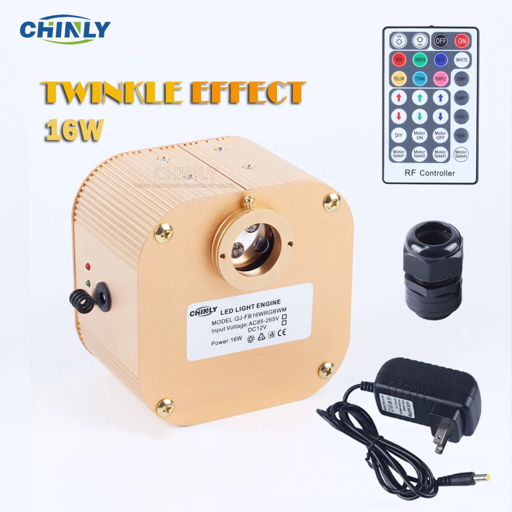 CREE Chip 16W RGBW LED Twinkle Effect Fiber Optic Engine Driver with