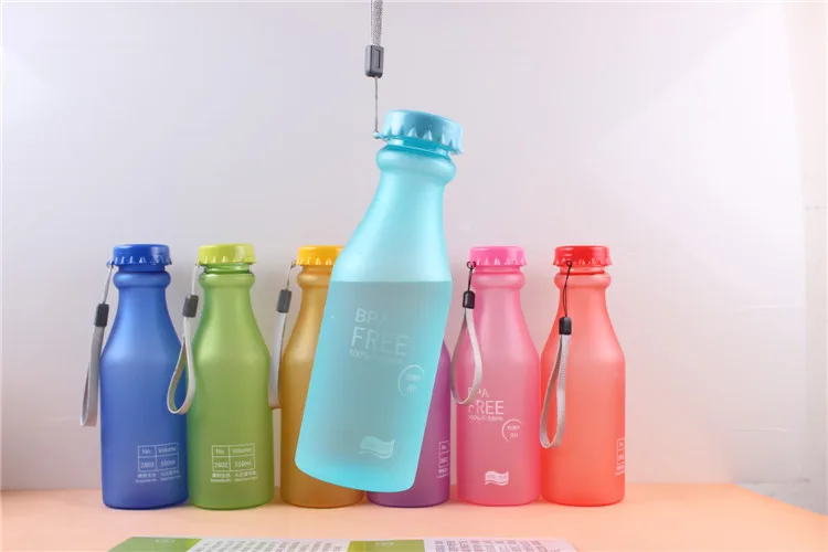 Горячая Распродажа 550 мл портативная герметичная бутылка для воды для спорта на открытом воздухе, для питья, небьющиеся пластиковые бутылки для воды