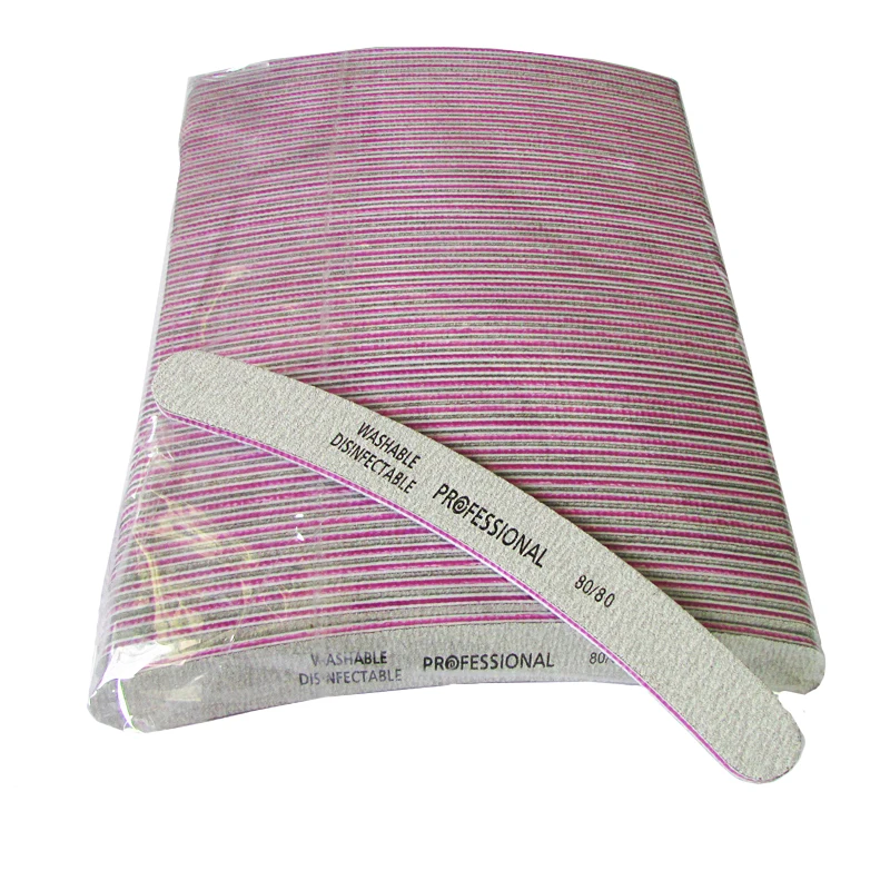 Buy 50Pcs/lot Sandpaper Nail File 80/80 Professional