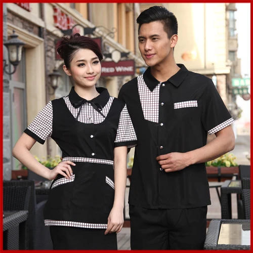 Nuevo verano Hotel ropa de trabajo uniformes de manga corta gastronomía restaurante camarera uniformes de la camisa para camareros 94|clothing boy|clothing lycrauniforms medical - AliExpress