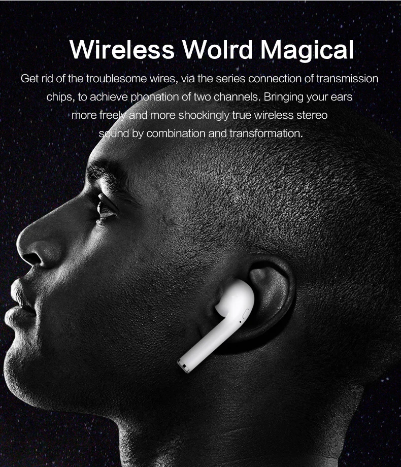 XLSTO IFANS TWS Wireless Headphones With Mic Bluetooth Earphones Cordless Headphone Handsfree Earbuds for Phone Earphone Headset (2)