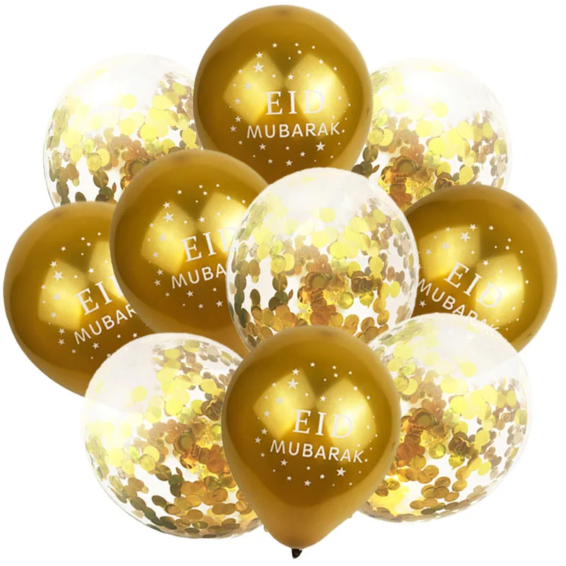 Mixed-Gold-Confetti-EID-MUBARAK-Balloons-Ramadan-Eid-Decoration-Silver-Ballon-Helium-For-Muslim-Eid-For