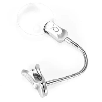 

New Arrival 4B - 4 Multifunctional 2X / 6X Spring Clip Magnifier Repair Tools Loupe Magnifying Tool Soft Tube Magnifier Optical