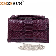 Модный клатч из натуральной яловой кожи, сумка через плечо, бордовая, Змеиный узор, коровья кожа, сумка на цепочке, женские сумки
