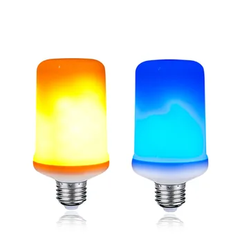 E27 LED Flame Lamp 4 Modes Blue Flame Effect Light Bulb 85-265V Flickering Emulation Fire Light With Gravity Sensor Decor Lamp